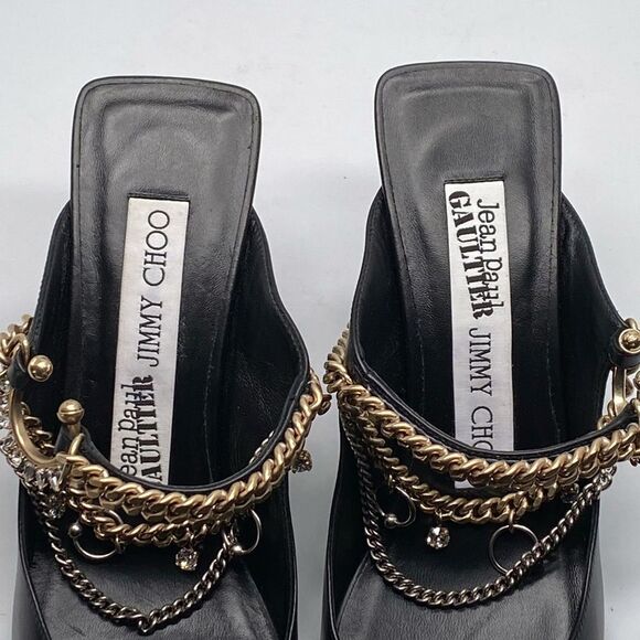 Jimmy Choo JEAN PAUL GAULTIER Bing 90MM Mules size 37.5 - Picture 11 of 16